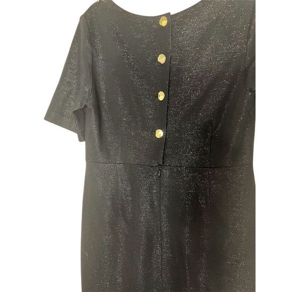 Trina Turk Women's Black Sparkle Short Dress Size 8 Party Cocktail Wool Blend - Picture 5 of 6